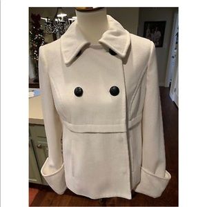 Beautiful Winter White Wool Peacoat